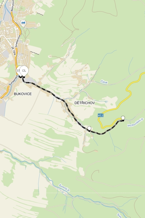 Trať KOSTKA půlmaratonu