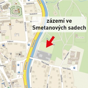 Zázemí ve Smetanových sadech